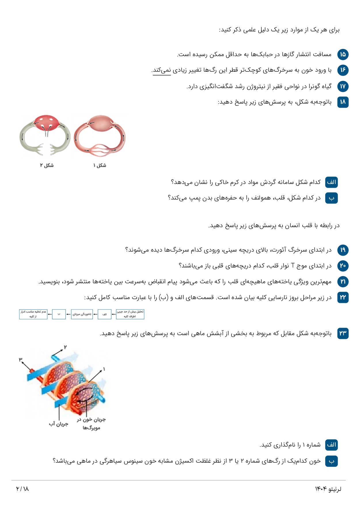 نمونه سوال دهم تجربی