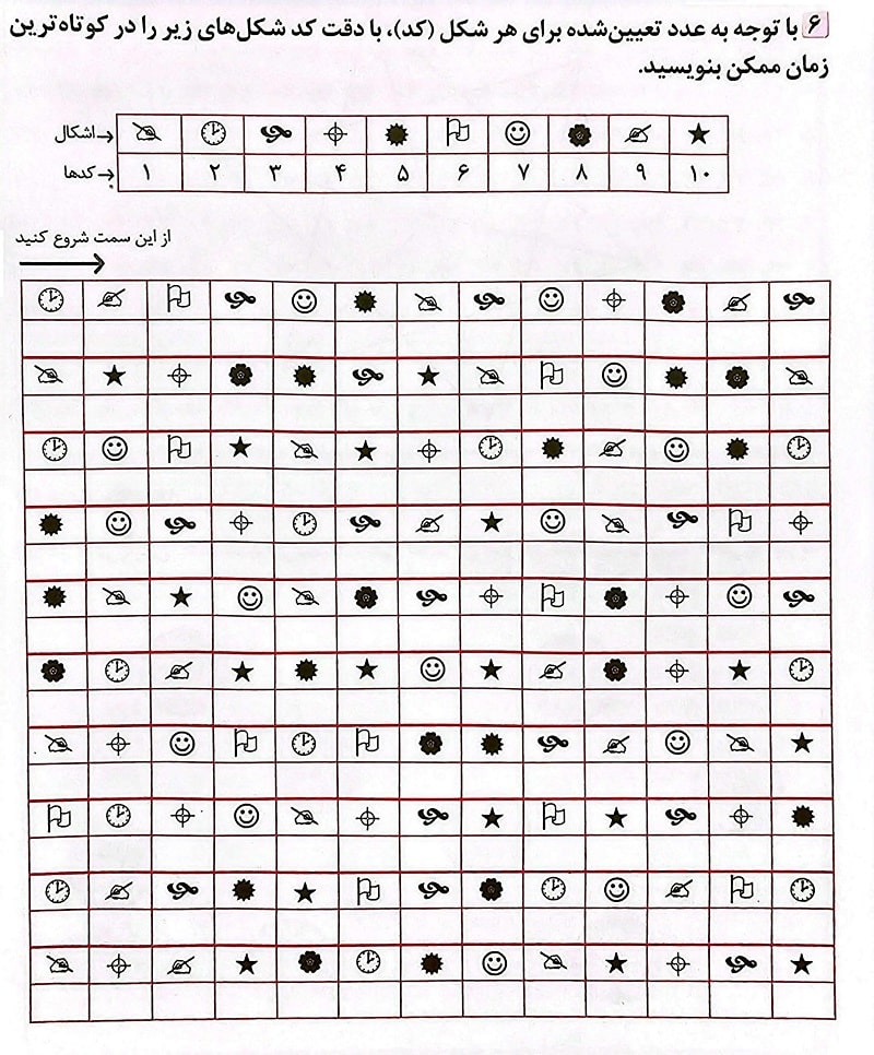 تمرین اشکال برای تقویت حافظه